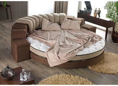 Rond bed Rond ontwerp Bedtextiel Dubbel Luxe Hotel Frame Slaapkamer