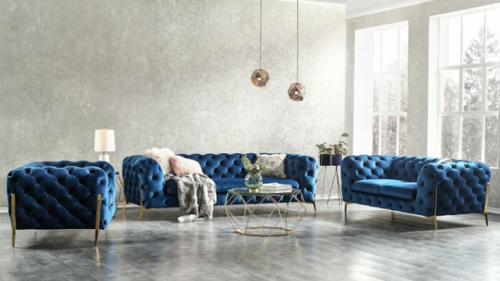 Luxe textielstoffen bank bankstel gestoffeerde zitplaats 3+2 set Chesterfield bankstellen