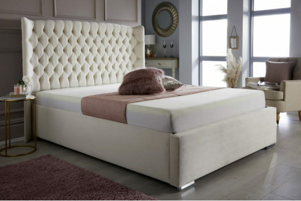 Chesterfield bedontwerp slaapkamer Engelse bedden 180x200 cm textiel bekleding