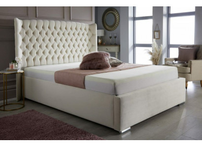 Chesterfield bedontwerp slaapkamer Engelse bedden 180x200 cm textiel bekleding