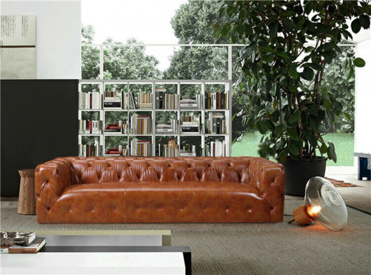 Leren bank Kunstleer bank Groot - Bank Luxe woonkamer zitkussen Vierzits  Lederen bank Kunstleren bank Groot - Bank Luxe woonkamer zitkussen Vierzits