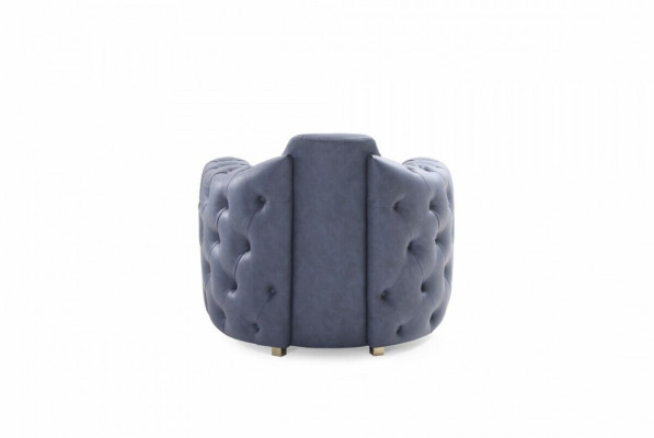 Italiaans designbankstel 2x fauteuil bankstel set 1+1 zitkussen set Chesterfield nieuw