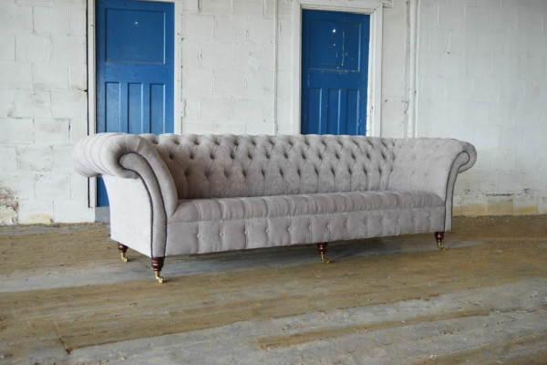 Chesterfield bank 4-zits XXL gestoffeerde design bankstellen bankstel