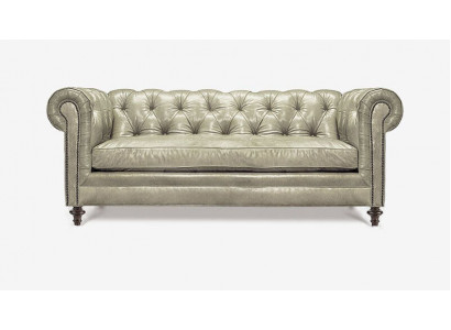 Chesterfield Luxe Sofa Bank Bekleding Zitbank Lederen Set 3-2-1 Zits Banken Nieuw