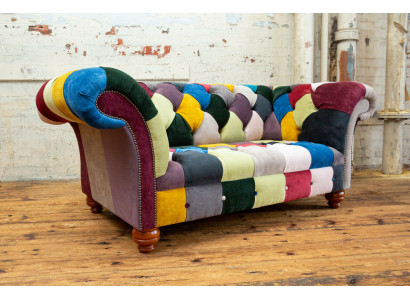 Modern Design Kleurrijke Chesterfield 2-zits Bank Stoffen Bank Bekleding Ontwerp