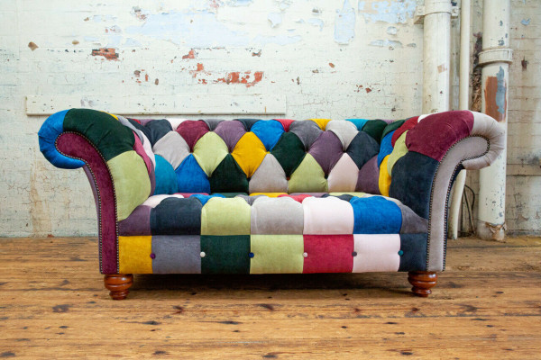 Modern Design Kleurrijke Chesterfield 2-zits Bank Stoffen Bank Bekleding Ontwerp