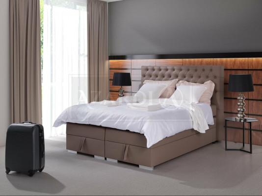 Luxe slaapkamer bed gestoffeerd ontwerp Luxe dubbele hotelbedden Chesterfield