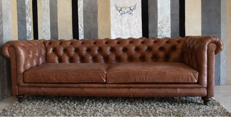 Chesterfield bank bank bekleding stof leer banken bekleding set 3 zits