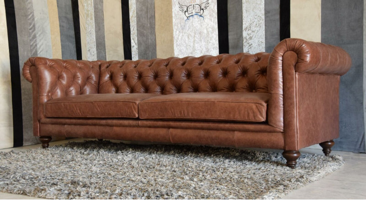 Chesterfield bank bank bekleding stof leer banken bekleding set 3 zits
