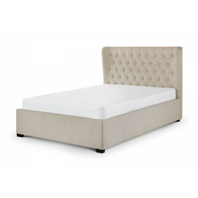 Chesterfield Design Gestoffeerd Engels Bed Tweepersoons Bed Beige Bedden 160/180x200