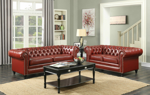 Bruine Chesterfieldbank 3+2 zits gestoffeerd ontwerpcouches Sofagarnituur
