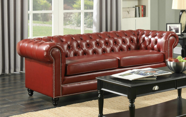 Bruine Chesterfieldbank 3+2 zits gestoffeerd ontwerpcouches Sofagarnituur
