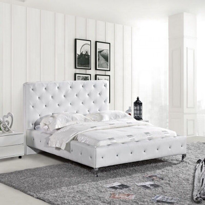 Chesterfield bed ontwerp slaapkamer Engelse bedden 140x200cm textiel bekleding