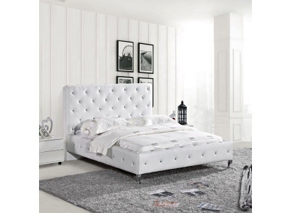 Chesterfield bed ontwerp slaapkamer Engelse bedden 140x200cm textiel bekleding