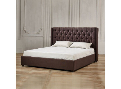 Slaapkamer bed 200x200cm gestoffeerde bedden Chesterfield textiel stof