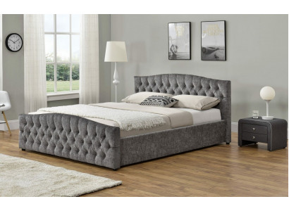 Chesterfield bed ontwerp slaapkamer Engelse bedden 180x200 textiel bekleding