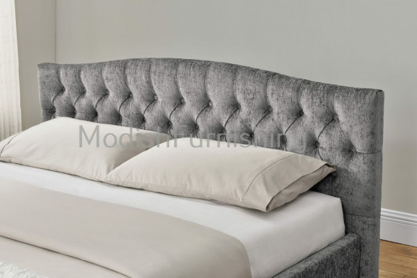 Chesterfield bed ontwerp slaapkamer Engelse bedden 180x200 textiel bekleding