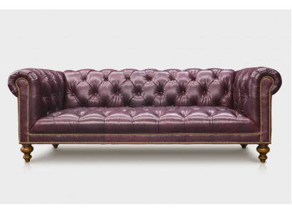 Bruine Chesterfield 3-zits bank Leren bank Bank Meubels