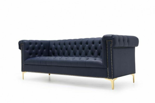 Engelse stijl meubels Chesterfield driezitsbank roze turquoise 3-zits blauwe bank