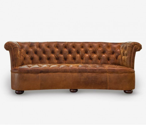 Chesterfield Leren Bekleding Design Bank Luxe Bank Klassieke Bank 3-Zits Nieuw