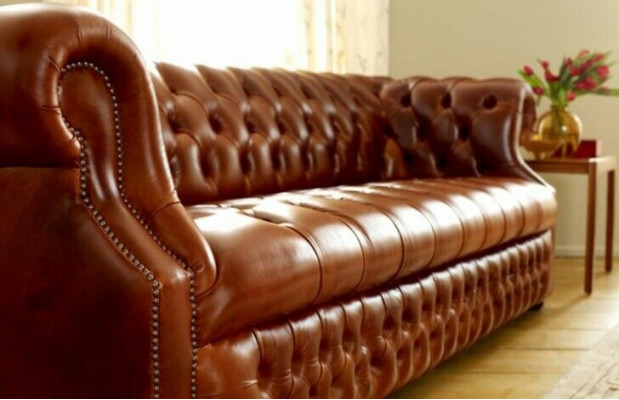 Bruine Chesterfield driezits Designer Bank Stijlvolle Bankstel