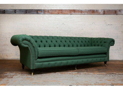 Knop bank Chesterfield banken 4-zits bank bekleding stof woonkamer meubels