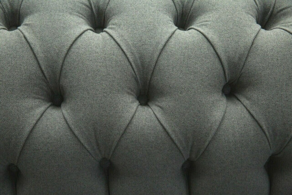 Ontwerp Chesterfield Sofa 4-zits Grijs Bank Kussen Leren Banken Woonkamer Nieuw