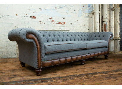 Chesterfield leren bankstel, stoffen bank, bank, bank, gestoffeerd, woonkamer op maat gemaakt