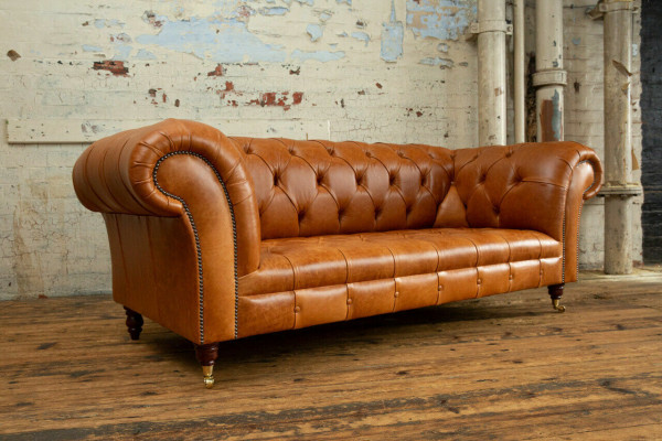 Chesterfield Bank Fluweel Driepersoons Design Bankstellen Banken Fluweel 220cm.
