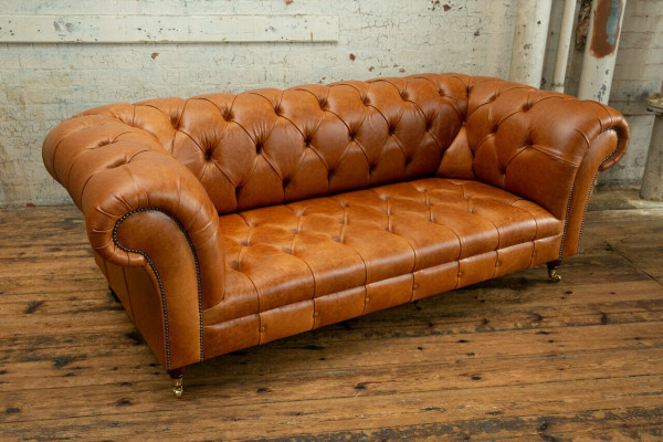 Chesterfield Bank Fluweel Driepersoons Design Bankstellen Banken Fluweel 220cm.