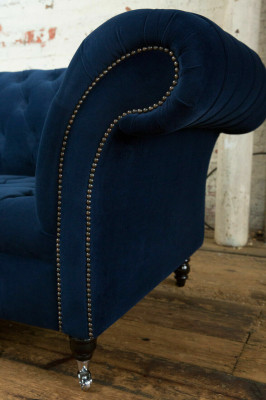 Chesterfield Sofa Fluweel Vierzits Design Banken Beklede Banken Bank Fluweel 265cm