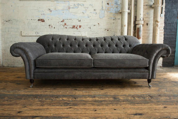 Chesterfield stoffen bank bank bankstel 4-zits set modern ontwerp sofa.