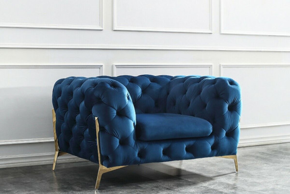 Luxe textielstoffen bank bankstel bekleding stoel 3+1 suite Chesterfield-sets