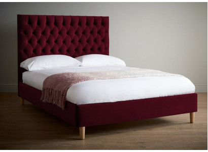 Rood Chesterfield bed gestoffeerd tweepersoonsbed bedden Groot XXL ontwerper luxe bed