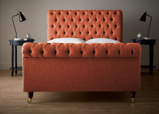 Chesterfield rood bed chique Chesterfield tweepersoonsbed Designer meubelen