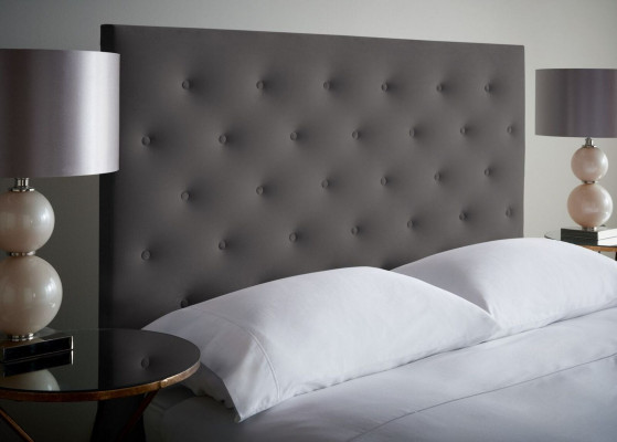 Bedbekleding Ontwerp Luxe Tweepersoons Hotelbedden Slaapkamer Chesterfield Grijs.