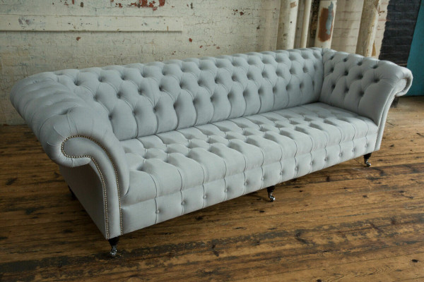 Textielbankstoffencouch Chesterfield grote banken xxl banken zitkussens 265cm