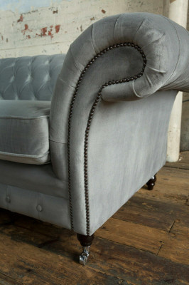 Chesterfield 4-zits gestoffeerde bank Moderne stijl Leder Stof Bank Sofa's Textiel