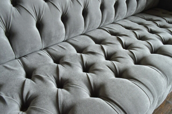 Klassieke Chesterfield bank 4 zits banken banken leer grijs ontwerp bekleding
