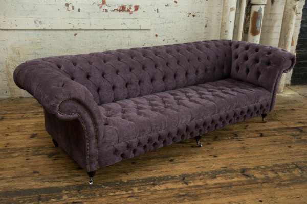 Klassieke Chesterfield Bank 4-Zits Banken Beklede Banken Leder Bruin Design.