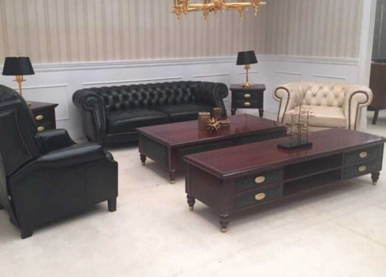 Chesterfield 3+2+1 Zits bankstel bank bankstel bank lederen bankstel Nieuw