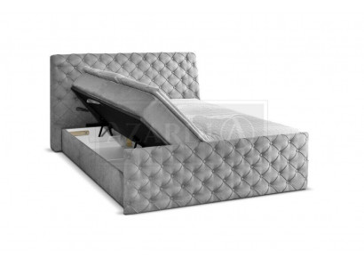 Grijze tweepersoons Chesterfield-hotelbedden, ontwerper-slaapkamermeubels