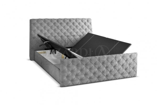 Grijze tweepersoons Chesterfield-hotelbedden, ontwerper-slaapkamermeubels