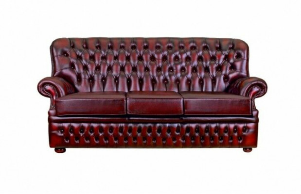 Bruine Chesterfield 3-zitsbank in antieke stijl designer woonkamerbank