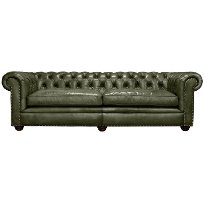 Elegante woonkamer bank vierzits Chesterfield leer stof banken bank nieuw.
