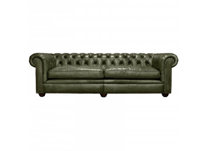 Elegante woonkamer bank vierzits Chesterfield leer stof banken bank nieuw.