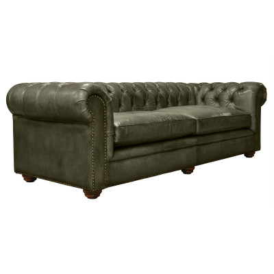 Elegante woonkamer bank vierzits Chesterfield leer stof banken bank nieuw.