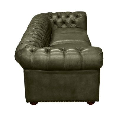 Elegante woonkamer bank vierzits Chesterfield leer stof banken bank nieuw.