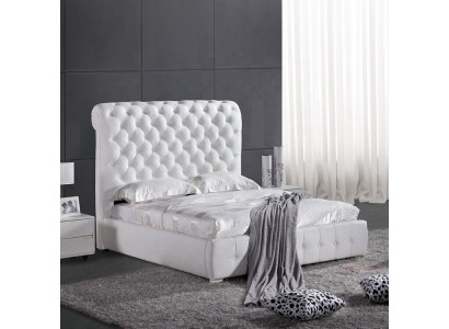 Klassieke slaapkamerbed 160x200 cm leer textiel Chesterfield hotelbedden.
