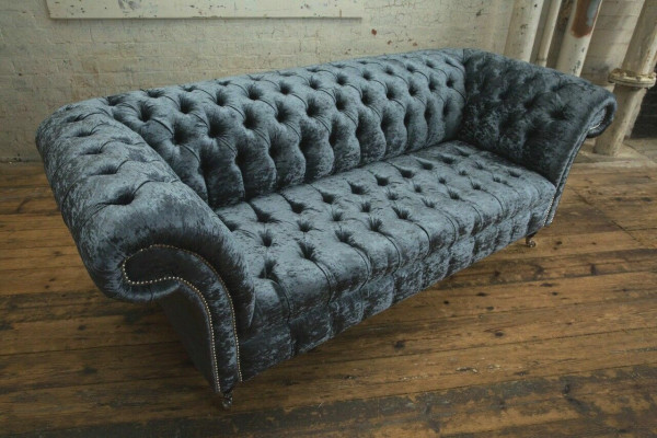 Woonkamer Chesterfield bank bank ontwerp textiel bank bank banken driezits grijs